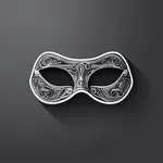 dark grey eye mask with eye holes image